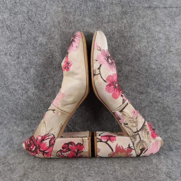 Kelly & Katie Shoes Womens 7 Floral Pump Block Heel Slip On Fashion Event Formal - Picture 10 of 14